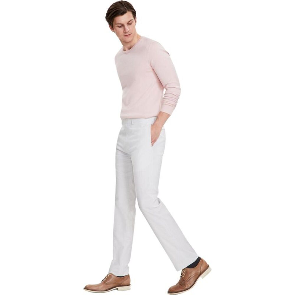 Calvin Klein Mens Stretch Waistband Straight Leg Slacks Dress Pants, , 33, DM